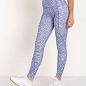 Blue and White Patterned Leggings